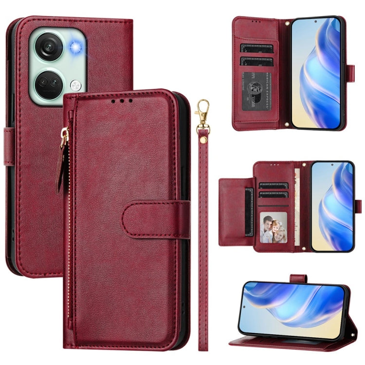 Multi-Card Slots Zipper Wallet Leather Phone Case, For OnePlus Nord CE 3 Lite / Nord N30, For OnePlus Nord 3 / Ace 2V, For OnePlus 11R Global, For Oneplus 11