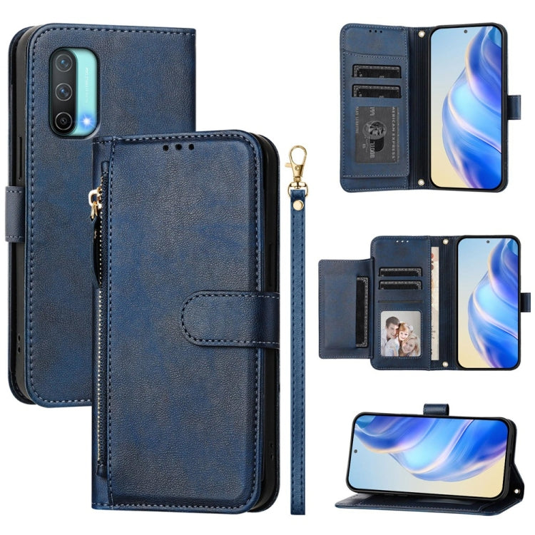 Multi-Card Slots Zipper Wallet Leather Phone Case, For OnePlus 10 Pro, For OnePlus Nord N20 5G, For OnePlus 9R / OnePlus 8T, For OnePlus Nord CE 5G