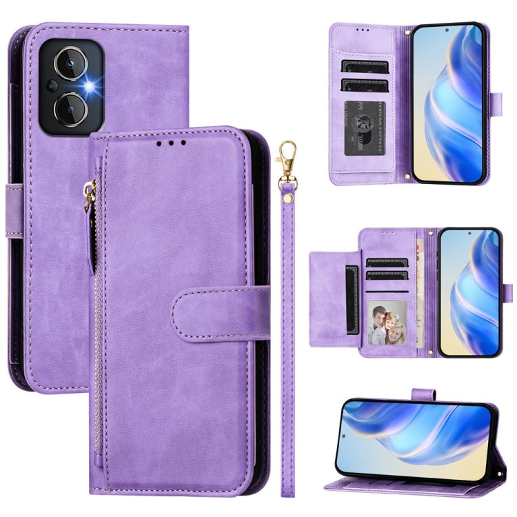 Multi-Card Slots Zipper Wallet Leather Phone Case, For OnePlus 10 Pro, For OnePlus Nord N20 5G, For OnePlus 9R / OnePlus 8T, For OnePlus Nord CE 5G