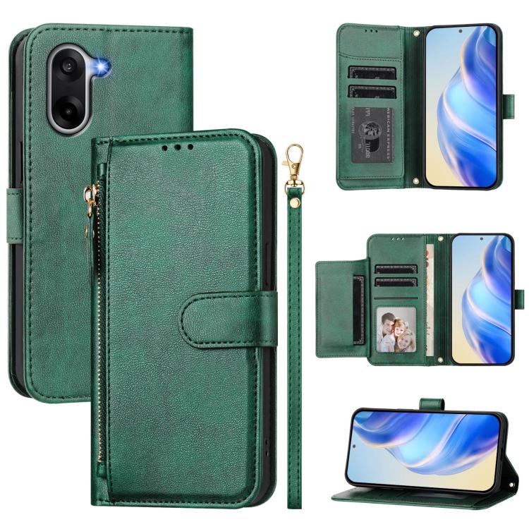 Multi-Card Slots Zipper Wallet Leather Phone Case, For OnePlus Turbo 6X Pro 5G, For OnePlus Turbo 6 / Turbo 6V 5G, For OnePlus Ace 5 Ultra, For OnePlus Ace 5 Racing