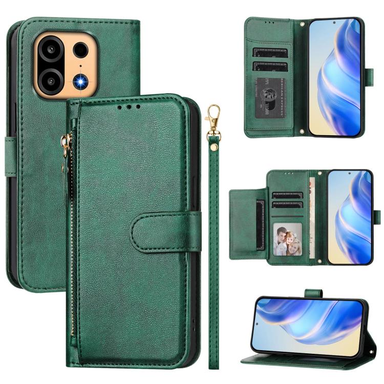 Multi-Card Slots Zipper Wallet Leather Phone Case, For OnePlus Turbo 6X Pro 5G, For OnePlus Turbo 6 / Turbo 6V 5G, For OnePlus Ace 5 Ultra, For OnePlus Ace 5 Racing