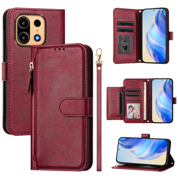 Multi-Card Slots Zipper Wallet Leather Phone Case, For OnePlus Turbo 6X Pro 5G, For OnePlus Turbo 6 / Turbo 6V 5G, For OnePlus Ace 5 Ultra, For OnePlus Ace 5 Racing