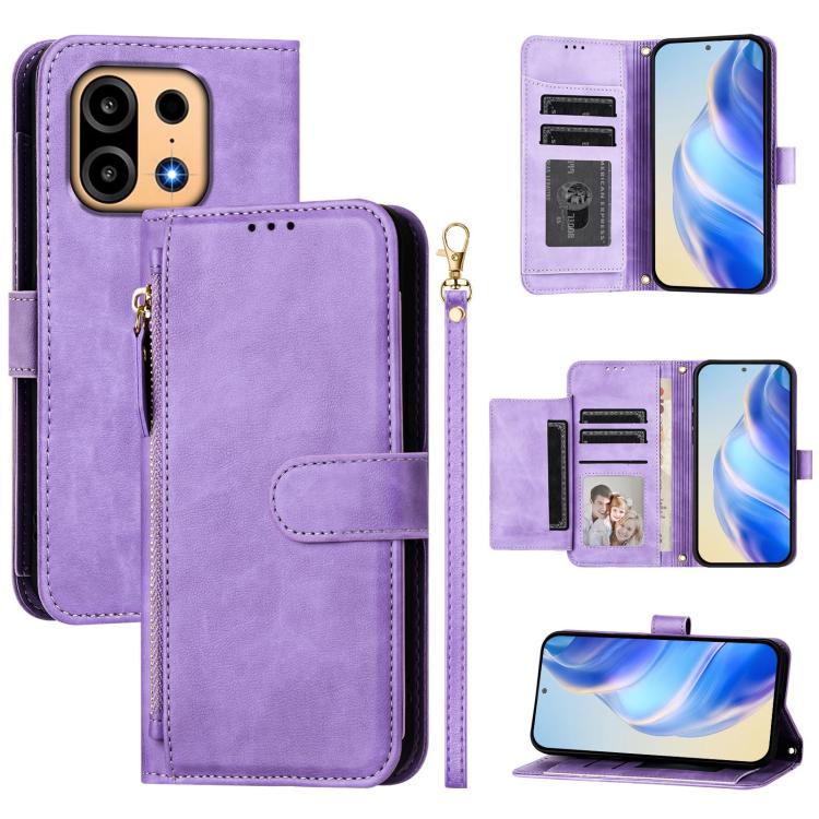 Multi-Card Slots Zipper Wallet Leather Phone Case, For OnePlus Turbo 6X Pro 5G, For OnePlus Turbo 6 / Turbo 6V 5G, For OnePlus Ace 5 Ultra, For OnePlus Ace 5 Racing