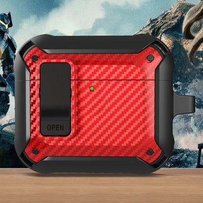 Bumblebee Carbon Fiber Shockproof Protective Case with Switch, For AirPods 4