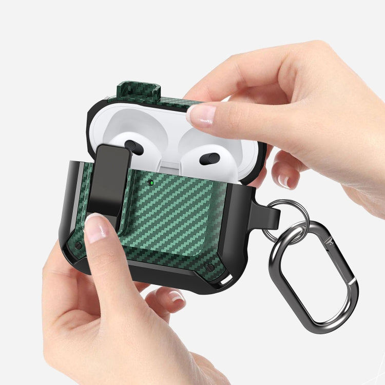 Bumblebee Carbon Fiber Shockproof Protective Case with Switch, For AirPods 4