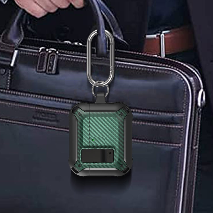 Bumblebee Carbon Fiber Shockproof Protective Case with Switch, For AirPods 4