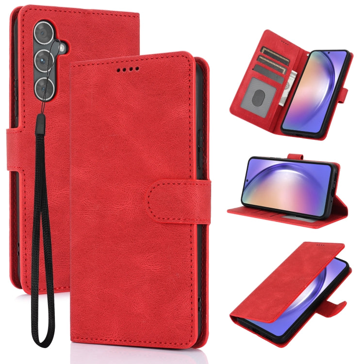 Fantasy Skin-feel Calfskin Texture Leather Phone Case, For Samsung Galaxy S25 5G, For Samsung Galaxy S25+ 5G, For Samsung Galaxy S25 Ultra 5G, For Samsung Galaxy S24 FE 5G