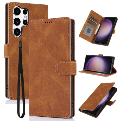 Fantasy Skin-feel Calfskin Texture Leather Phone Case, For Samsung Galaxy S25 5G, For Samsung Galaxy S25+ 5G, For Samsung Galaxy S25 Ultra 5G, For Samsung Galaxy S24 FE 5G