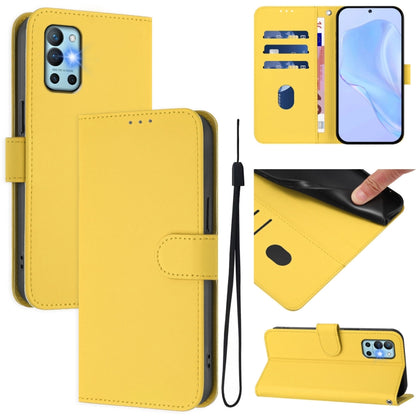 Skin Feel Solid Color Leather Phone Case with Lanyard, For OnePlus 9R / 8T