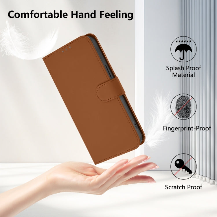 Skin Feel Solid Color Leather Phone Case with Lanyard, For OnePlus Nord 2T