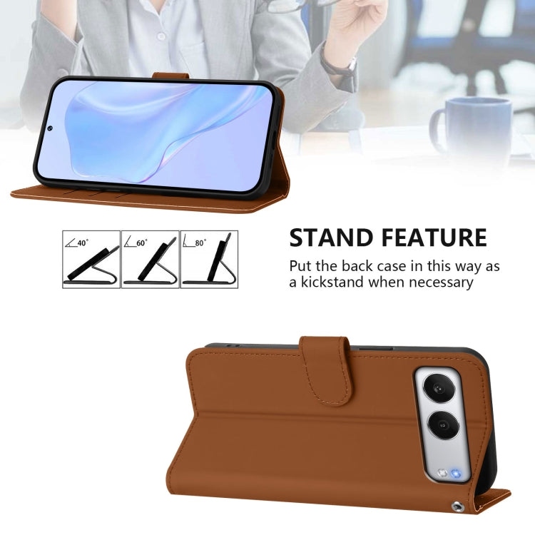 Skin Feel Solid Color Leather Phone Case with Lanyard, For OnePlus Nord 4 5G