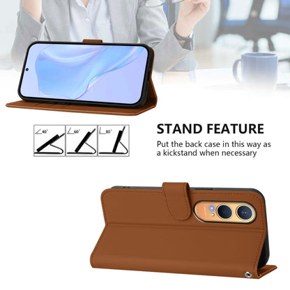 Skin Feel Solid Color Leather Phone Case with Lanyard, For OnePlus Nord CE4 Lite 5G Global