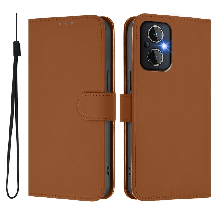 Skin Feel Solid Color Leather Phone Case with Lanyard, For OnePlus Nord N20 5G
