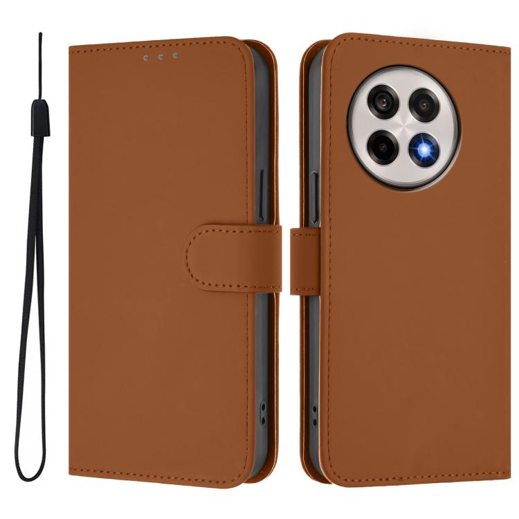 Skin Feel Solid Color Leather Phone Case with Lanyard, For OnePlus Ace 5 Pro / Ace 5 / 13R