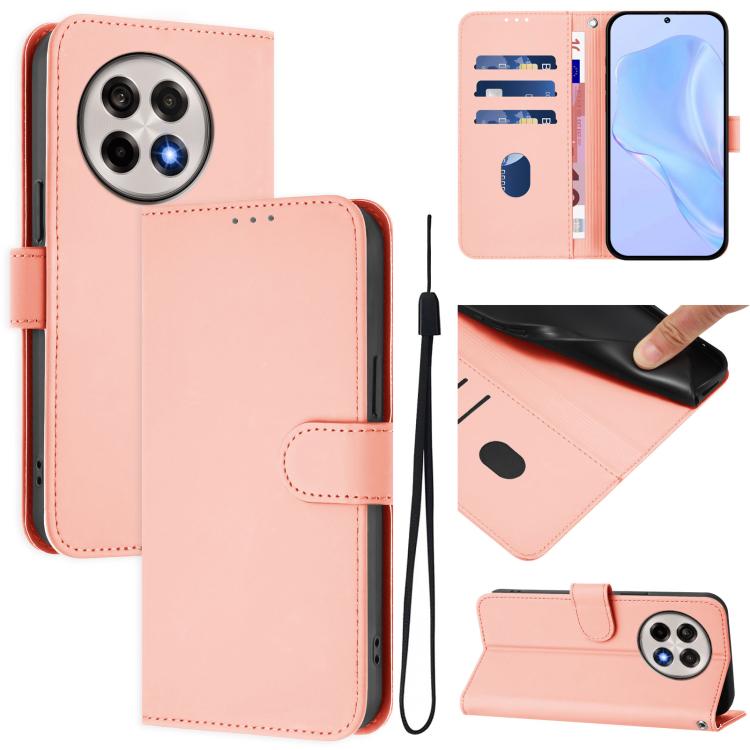 Skin Feel Solid Color Leather Phone Case with Lanyard, For OnePlus Ace 5 Pro / Ace 5 / 13R