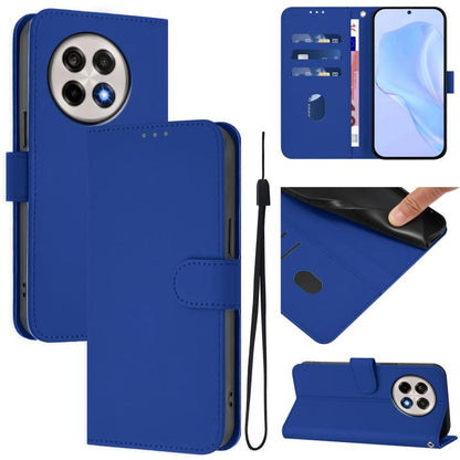 Skin Feel Solid Color Leather Phone Case with Lanyard, For OnePlus Ace 5 Pro / Ace 5 / 13R