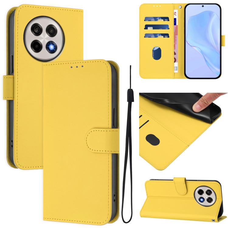 Skin Feel Solid Color Leather Phone Case with Lanyard, For OnePlus Ace 5 Pro / Ace 5 / 13R