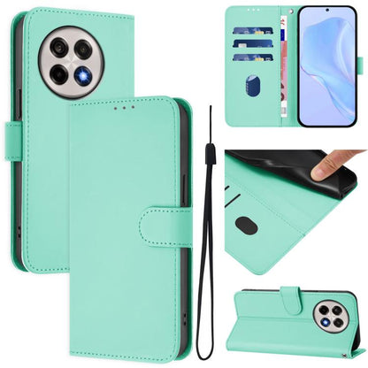 Skin Feel Solid Color Leather Phone Case with Lanyard, For OnePlus Ace 5 Pro / Ace 5 / 13R