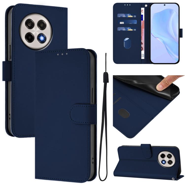Skin Feel Solid Color Leather Phone Case with Lanyard, For OnePlus Ace 5 Pro / Ace 5 / 13R