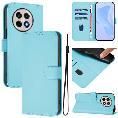 Skin Feel Solid Color Leather Phone Case with Lanyard, For OnePlus Ace 5 Pro / Ace 5 / 13R