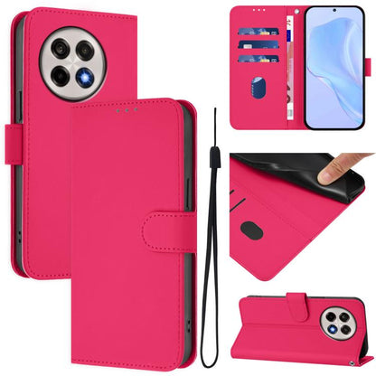 Skin Feel Solid Color Leather Phone Case with Lanyard, For OnePlus Ace 5 Pro / Ace 5 / 13R