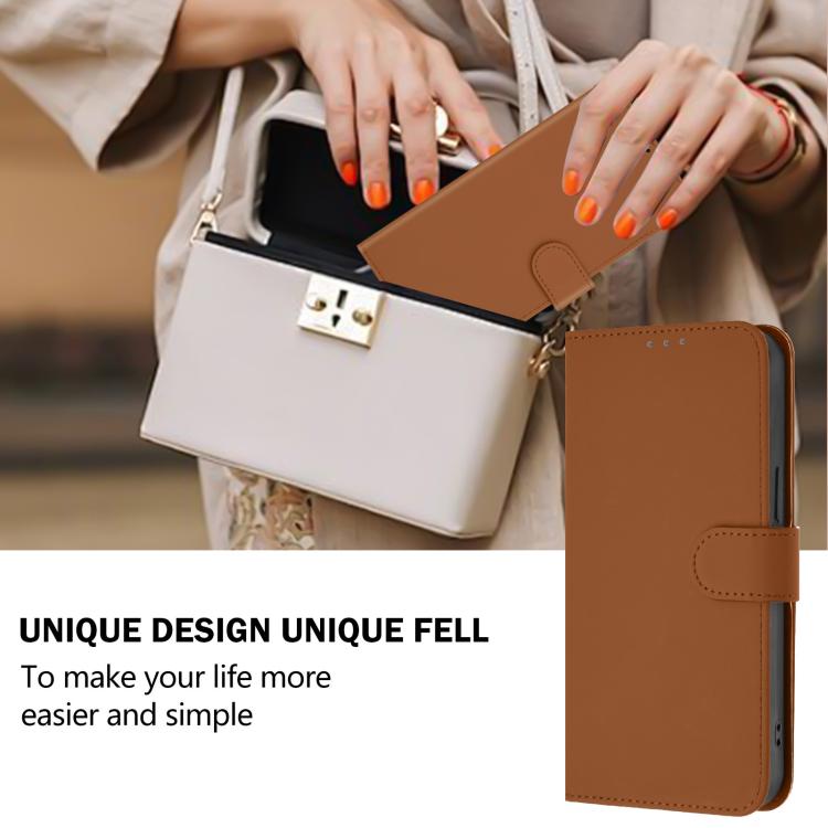 Skin Feel Solid Color Leather Phone Case with Lanyard, For OnePlus Turbo 6 / Turbo 6V