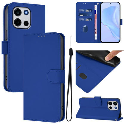 Skin Feel Solid Color Leather Phone Case with Lanyard, For OnePlus Turbo 6 / Turbo 6V