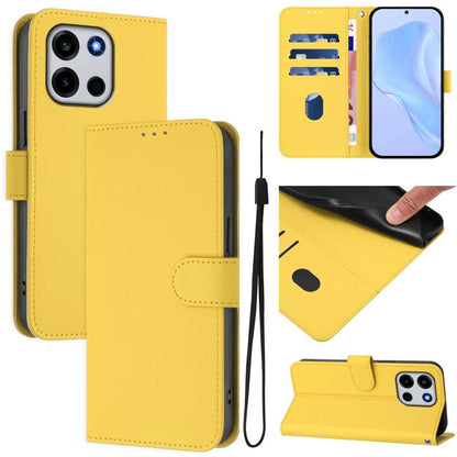 Skin Feel Solid Color Leather Phone Case with Lanyard, For OnePlus Turbo 6 / Turbo 6V