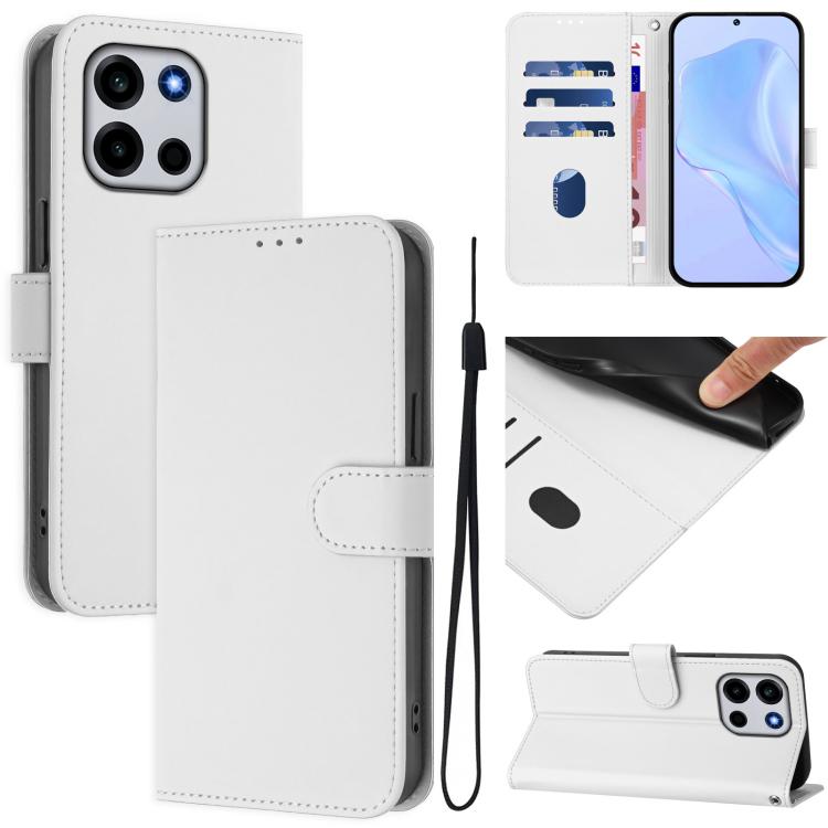 Skin Feel Solid Color Leather Phone Case with Lanyard, For OnePlus Turbo 6 / Turbo 6V