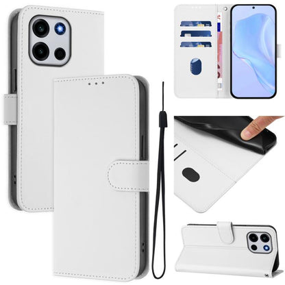 Skin Feel Solid Color Leather Phone Case with Lanyard, For OnePlus Turbo 6 / Turbo 6V