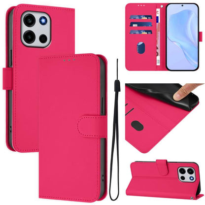 Skin Feel Solid Color Leather Phone Case with Lanyard, For OnePlus Turbo 6 / Turbo 6V