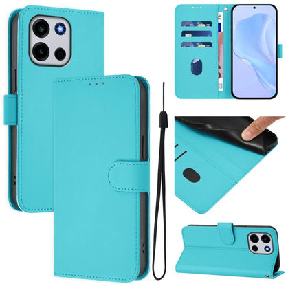 Skin Feel Solid Color Leather Phone Case with Lanyard, For OnePlus Turbo 6 / Turbo 6V