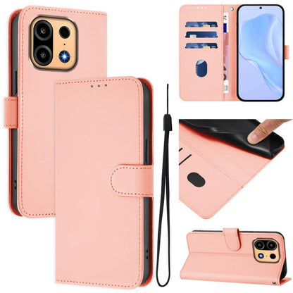 Skin Feel Solid Color Leather Phone Case with Lanyard, For OnePlus Turbo 6X Pro 5G
