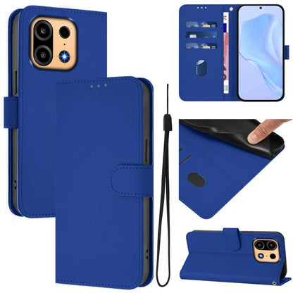 Skin Feel Solid Color Leather Phone Case with Lanyard, For OnePlus Turbo 6X Pro 5G