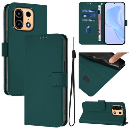 Skin Feel Solid Color Leather Phone Case with Lanyard, For OnePlus Turbo 6X Pro 5G