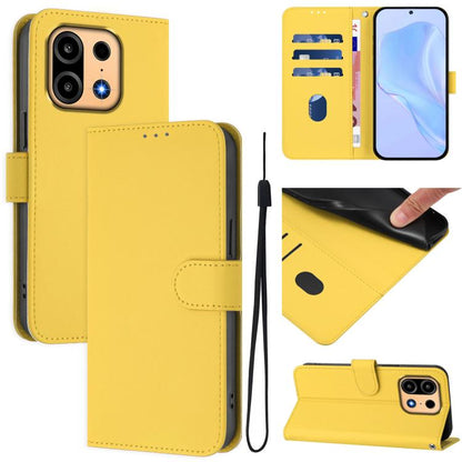 Skin Feel Solid Color Leather Phone Case with Lanyard, For OnePlus Turbo 6X Pro 5G