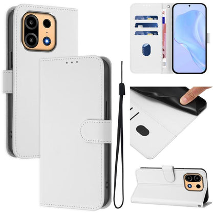 Skin Feel Solid Color Leather Phone Case with Lanyard, For OnePlus Turbo 6X Pro 5G
