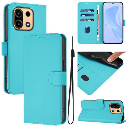 Skin Feel Solid Color Leather Phone Case with Lanyard, For OnePlus Turbo 6X Pro 5G