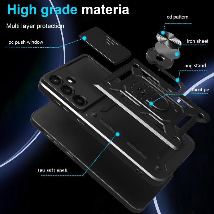 Sliding Camera Cover Design TPU+PC Phone Case, For Samsung Galaxy S25 FE 5G, For Samsung Galaxy S25 Edge 5G, For Samsung Galaxy S25 5G