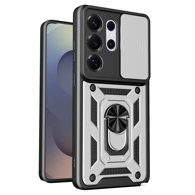Sliding Camera Cover Design TPU+PC Phone Case, For Galaxy S26 FE / S25 FE 5G, For Samsung Galaxy S26+ 5G, For Samsung Galaxy S26 Ultra 5G