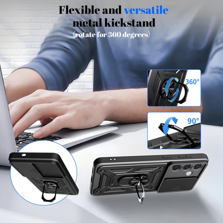 Sliding Camera Cover Design TPU+PC Phone Case, For Samsung Galaxy S26 5G, For Samsung Galaxy S25 Edge 5G, For Samsung Galaxy S25 5G