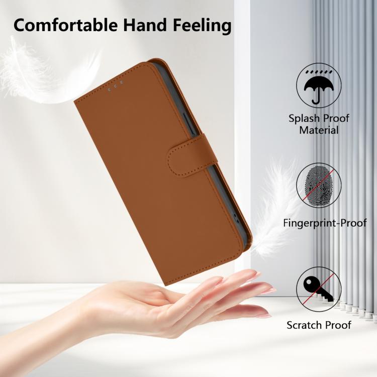 Skin Feel Solid Color Leather Phone Case with Lanyard, For Samsung Galaxy S25 Edge 5G