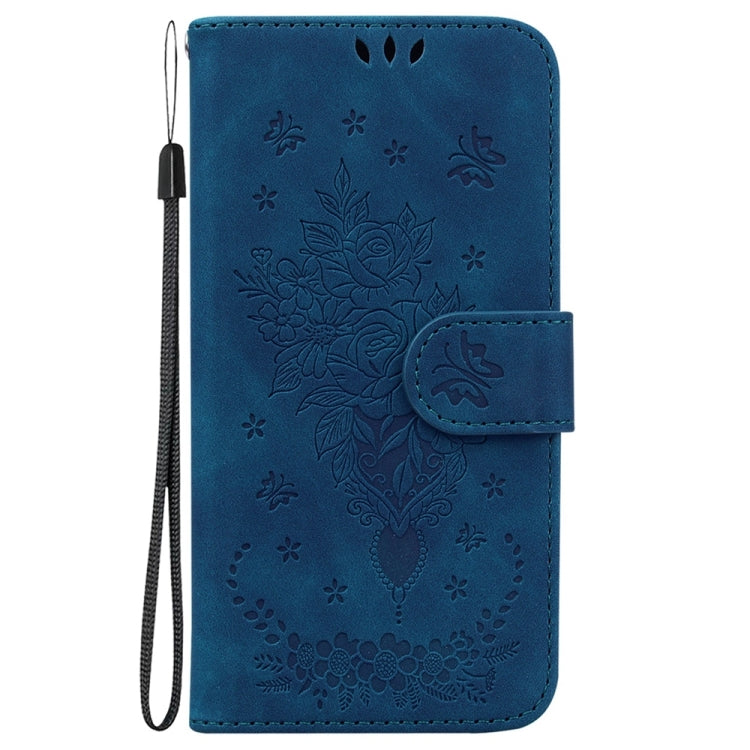 Butterfly Rose Embossed Leather Phone Case, For Samsung Galaxy S25 Ultra 5G