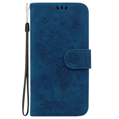 Butterfly Rose Embossed Leather Phone Case, For Samsung Galaxy S25 Ultra 5G