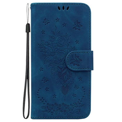 Butterfly Rose Embossed Leather Phone Case, For Samsung Galaxy S26+ 5G, For Samsung Galaxy S26 Edge 5G, For Samsung Galaxy S26 Ultra 5G, For Samsung Galaxy S26 5G