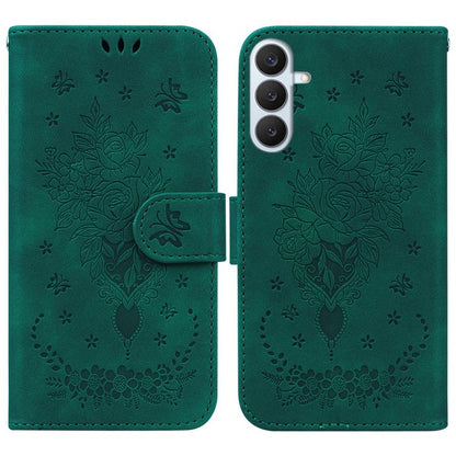 Butterfly Rose Embossed Leather Phone Case, For Samsung Galaxy S26+ 5G, For Samsung Galaxy S26 Edge 5G, For Samsung Galaxy S26 Ultra 5G, For Samsung Galaxy S26 5G
