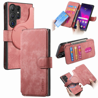 CaseNeo MagSafe RFID Anti-theft Retro Leather Phone Case, For Galaxy S25 Ultra 5G, For Galaxy S24 FE 5G, For Galaxy S24 Ultra 5G, For Galaxy S24+ 5G