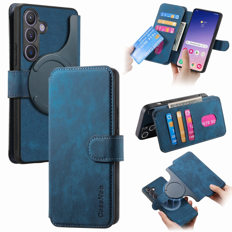 CaseNeo MagSafe RFID Anti-theft Retro Leather Phone Case, For Galaxy S25 Ultra 5G, For Galaxy S24 FE 5G, For Galaxy S24 Ultra 5G, For Galaxy S24+ 5G