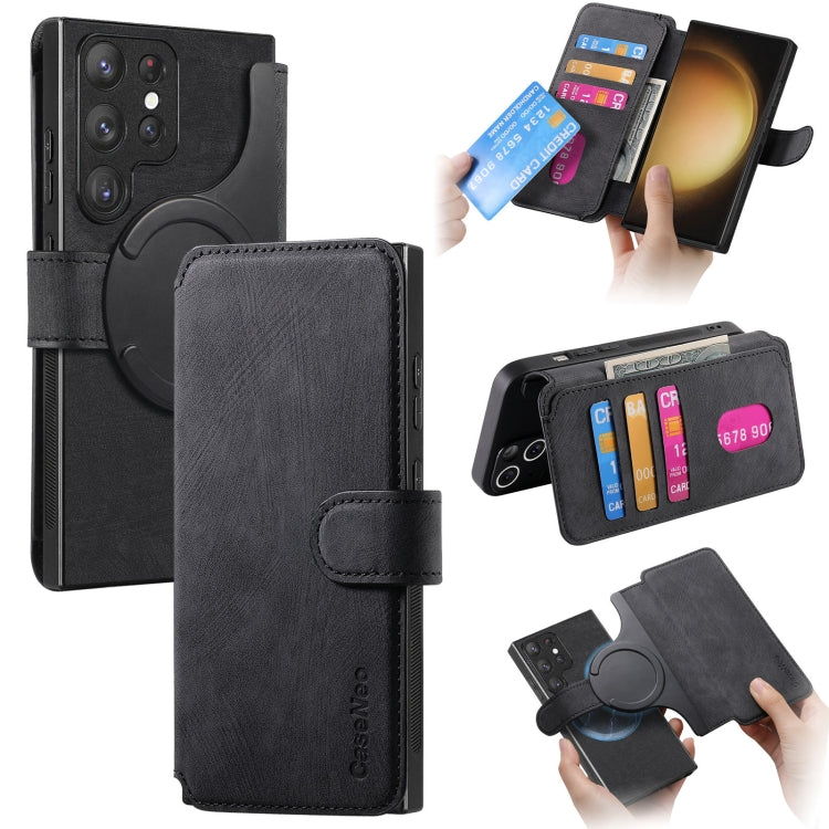 CaseNeo MagSafe RFID Anti-theft Retro Leather Phone Case, For Galaxy S24 5G, For Galaxy S23 FE 5G, For Galaxy S23 Ultra 5G, For Galaxy S23+ 5G