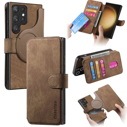 CaseNeo MagSafe RFID Anti-theft Retro Leather Phone Case, For Galaxy S24 5G, For Galaxy S23 FE 5G, For Galaxy S23 Ultra 5G, For Galaxy S23+ 5G